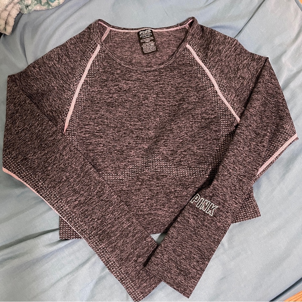 victorias secret pink seamless workout top